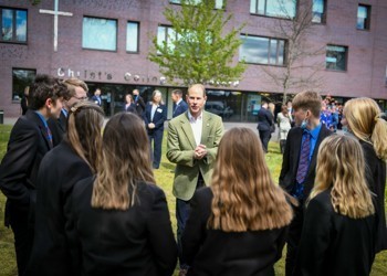 HRH The Earl of Wessex visits Christs College