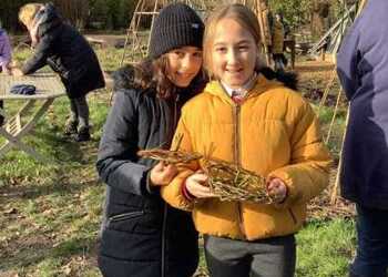 Potters Gate pupils weave willow to feed the birds